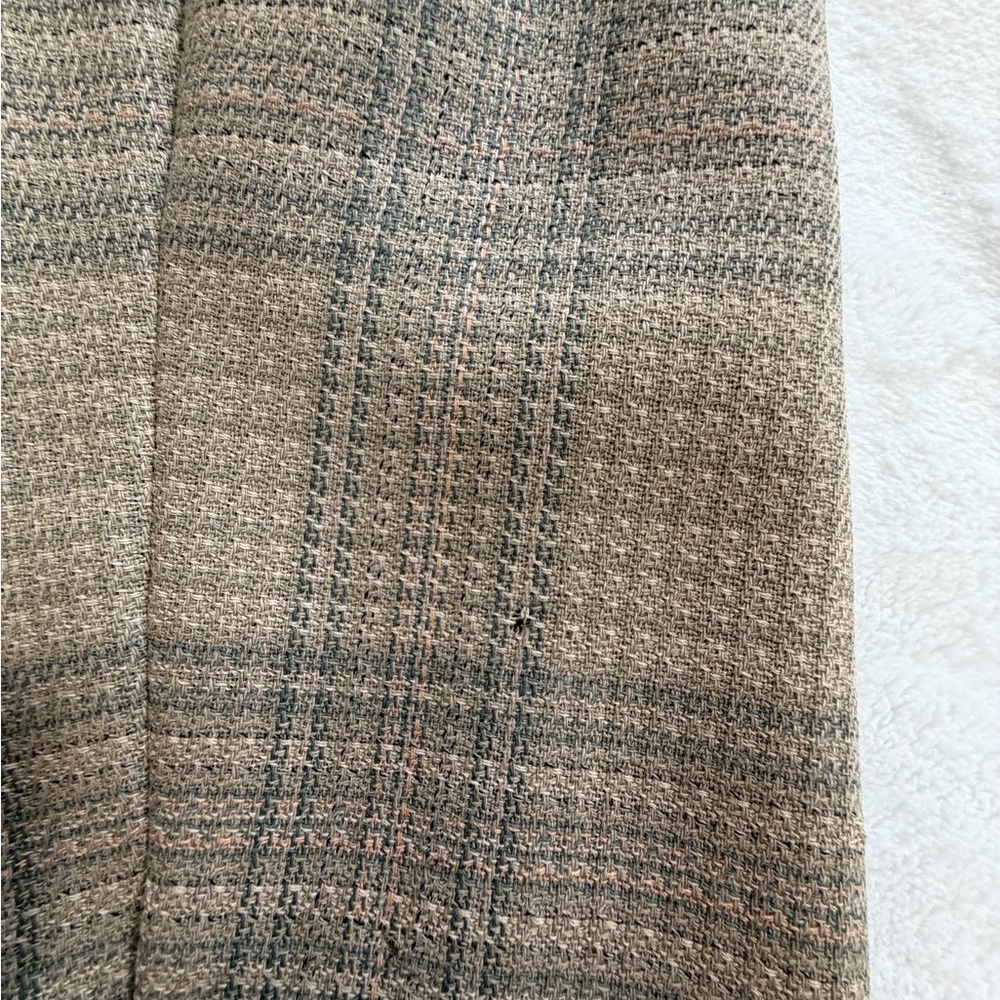 Liz Claiborne Blazer Wool double breasted beige gray plaid size 8 - Picture 11 of 16